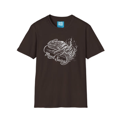 Mood Swing Chameleon T-Shirt — Retro Black Graphic Tee