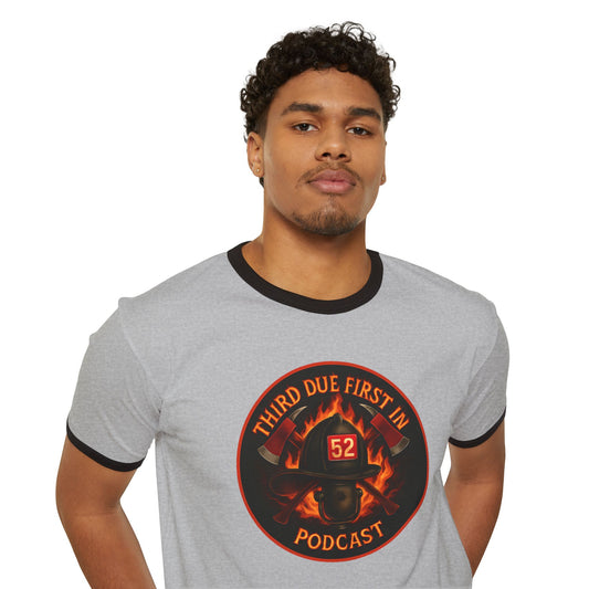 Third Due First In Podcast Unisex Ringer T-Shirt | Casual Gift for Podcast Lovers, Firefighter Apparel, Retro Graphic Tee, Unisex [...]