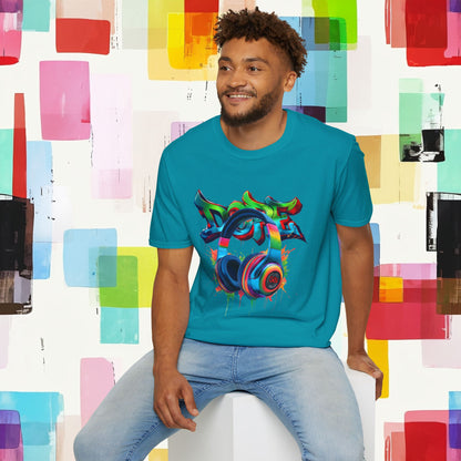 Vibrant DJ Graffiti T-Shirt for Music Lovers