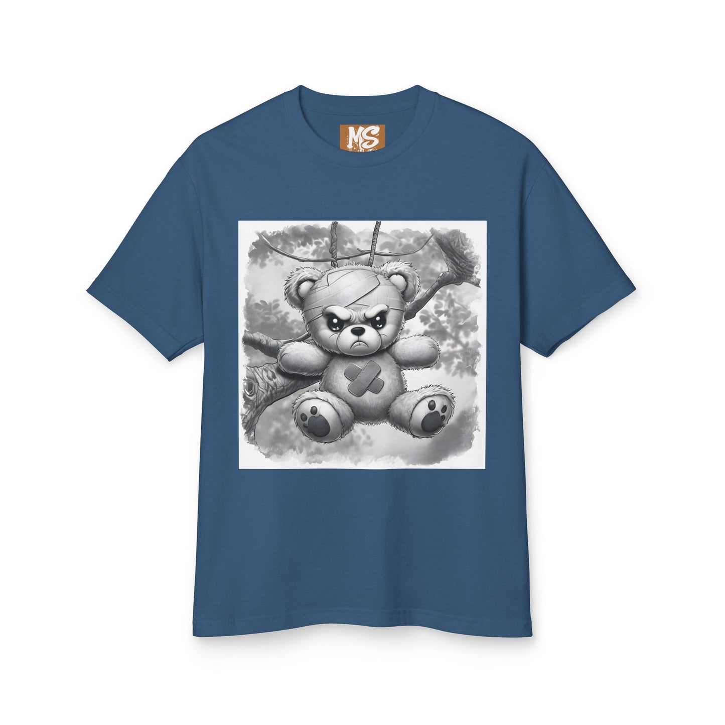 "Bandaged Bear II" Unisex Garment-Dyed Heavyweight Cotton Tee