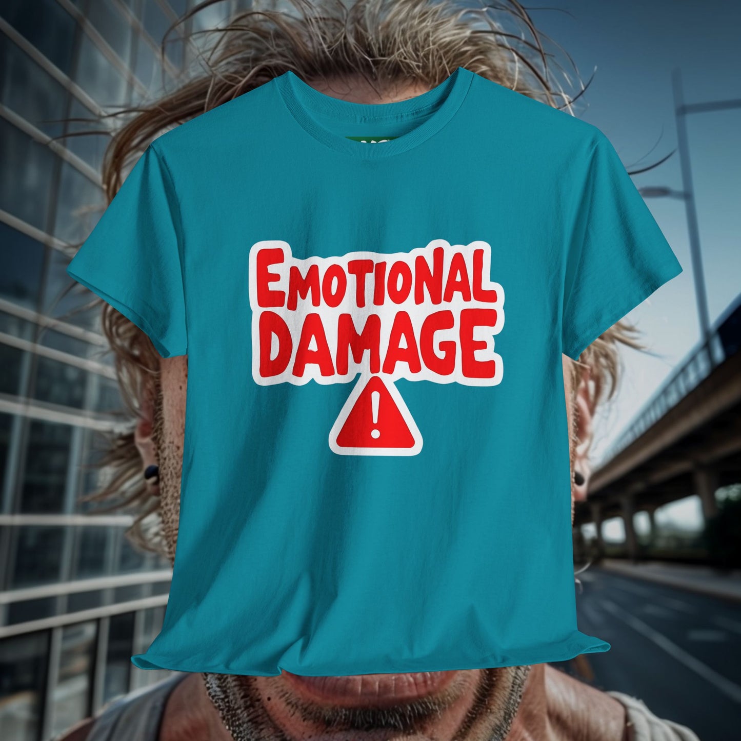 Emotional Damage Unisex Heavy Cotton Tee - Funny Graphic Shirt for Casual Wear