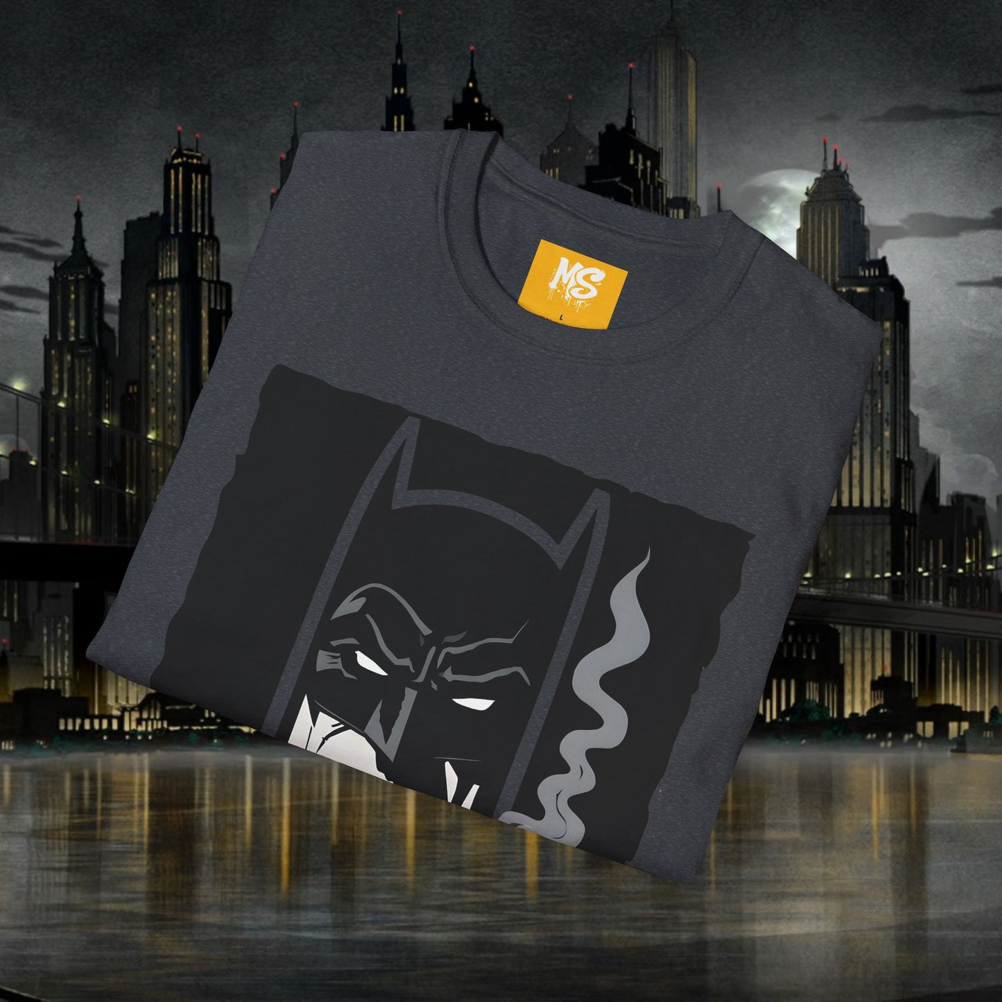 Cool Batman Graphic Unisex T-Shirt Smoking