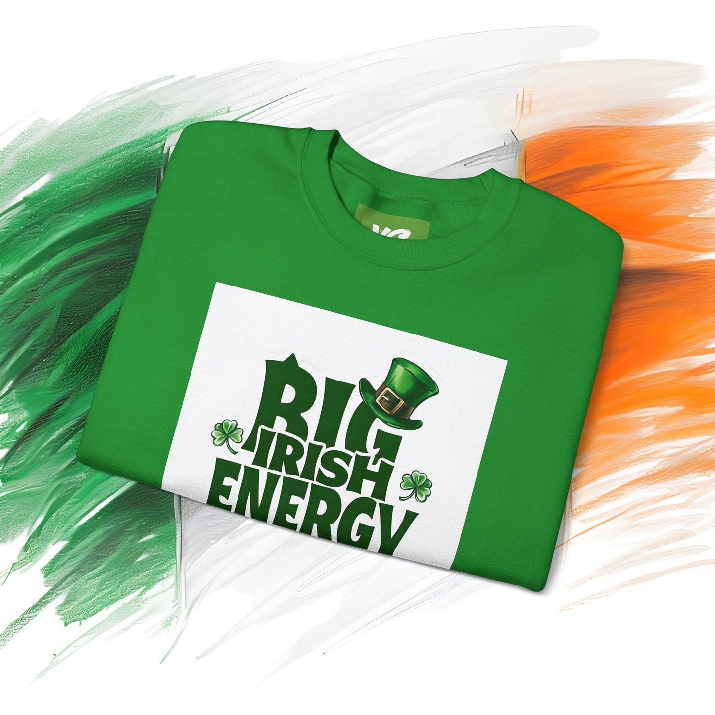 Big Irish Energy Crewneck Sweatshirt for St. Patrick's Day