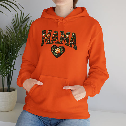 Floral Mama Hoodie - Unisex Heavy Blend™ Sweatshirt for Moms