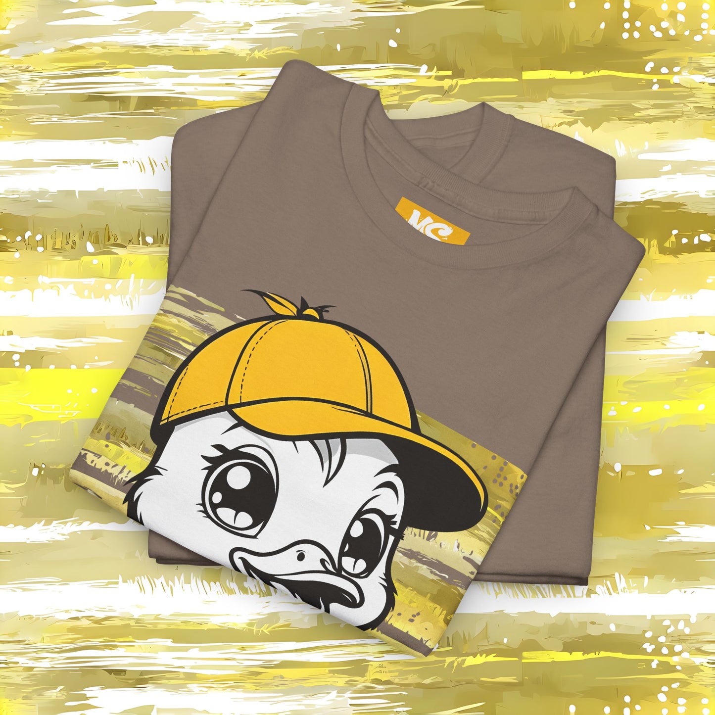 Cute Skateboarding Duck Unisex Heavy Cotton Tee