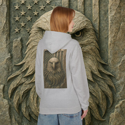 Freedom Eagle, USA, Cozy Animal Print Hoodie, Perfect for Everyday Wear, Gifts for Animal Lovers, Casual Outfits, Outdoor Adventures