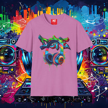 Vibrant DJ Graffiti T-Shirt for Music Lovers