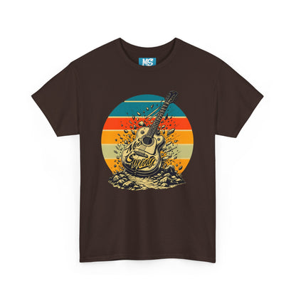 Retro Guitar Sundays Unisex Heavy Cotton Tee