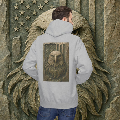 Freedom Eagle, USA, Cozy Animal Print Hoodie, Perfect for Everyday Wear, Gifts for Animal Lovers, Casual Outfits, Outdoor Adventures