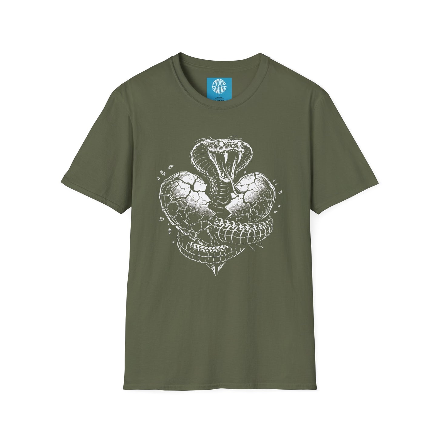 Cobra Heart T-Shirt — Vintage Snake Graphic Tee for Snake Lovers & Bikers