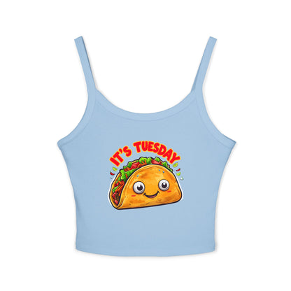 Taco Tuesday Women's Spaghetti Strap Tank Top - Relaxed Vibe for Chilling Days