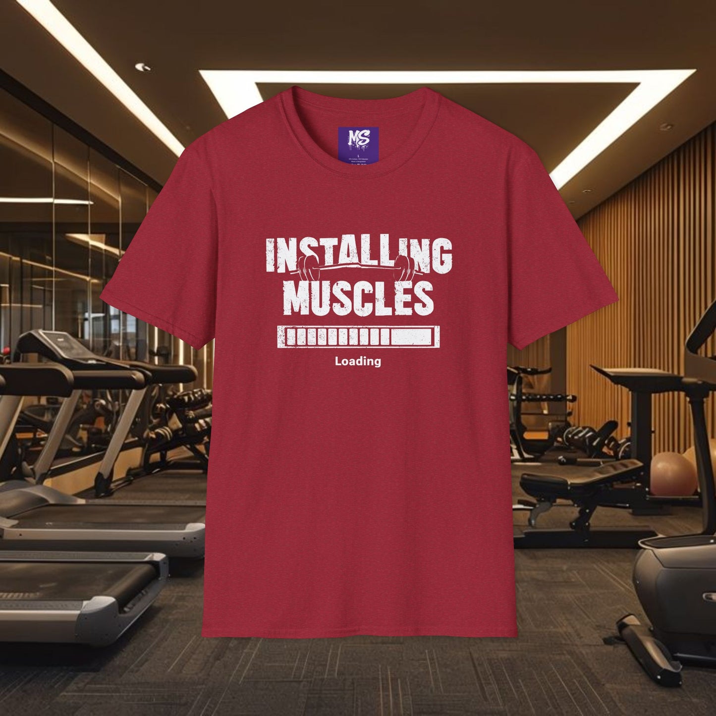 Installing Muscles Gyn Shirt Unisex Softstyle T-Shirt