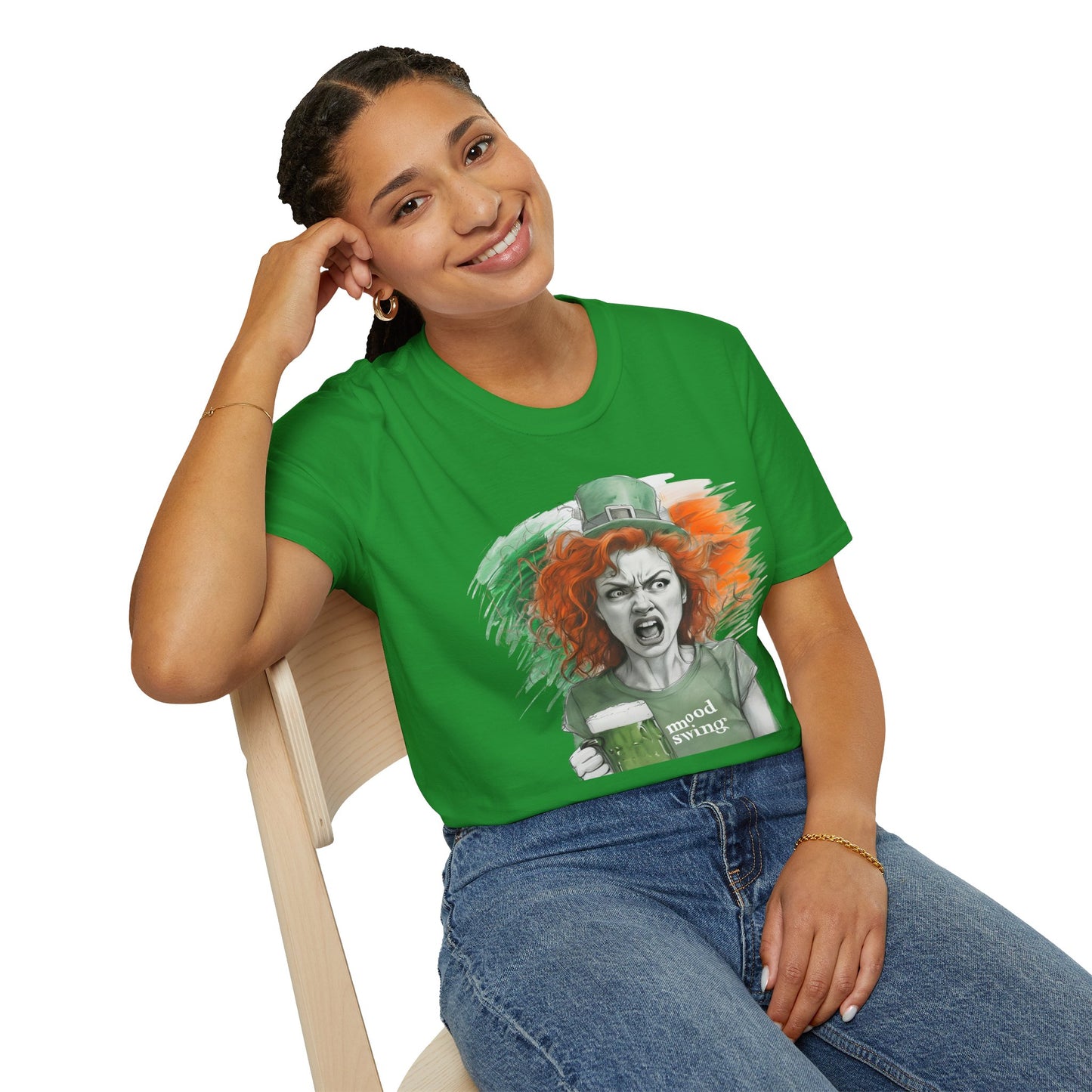 St. Patrick's Day Mood Swing T-Shirt "Irish Furt – Unisex Softstyle Tee