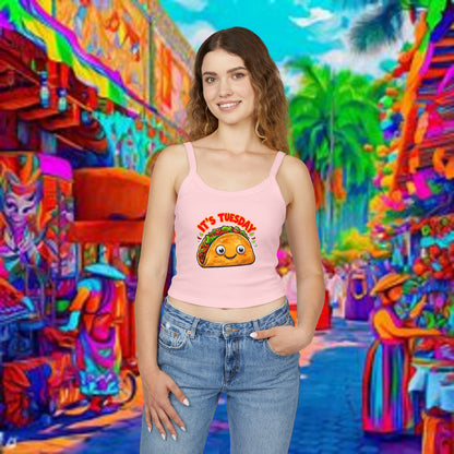 Taco Tuesday Women's Spaghetti Strap Tank Top - Relaxed Vibe for Chilling Days