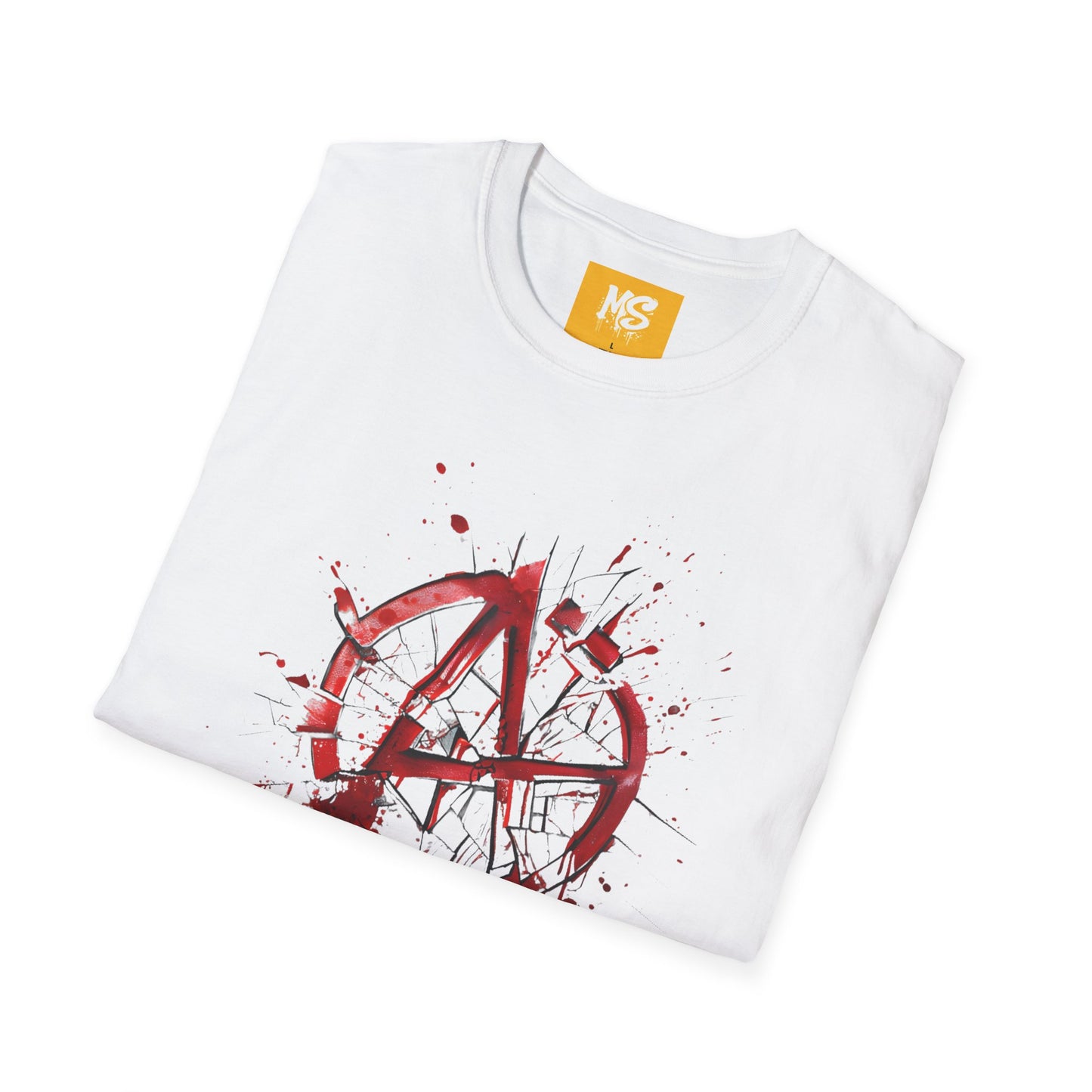 Anarchy Splash Unisex Softstyle T-Shirt - Edgy Graphic Tee for Rebels