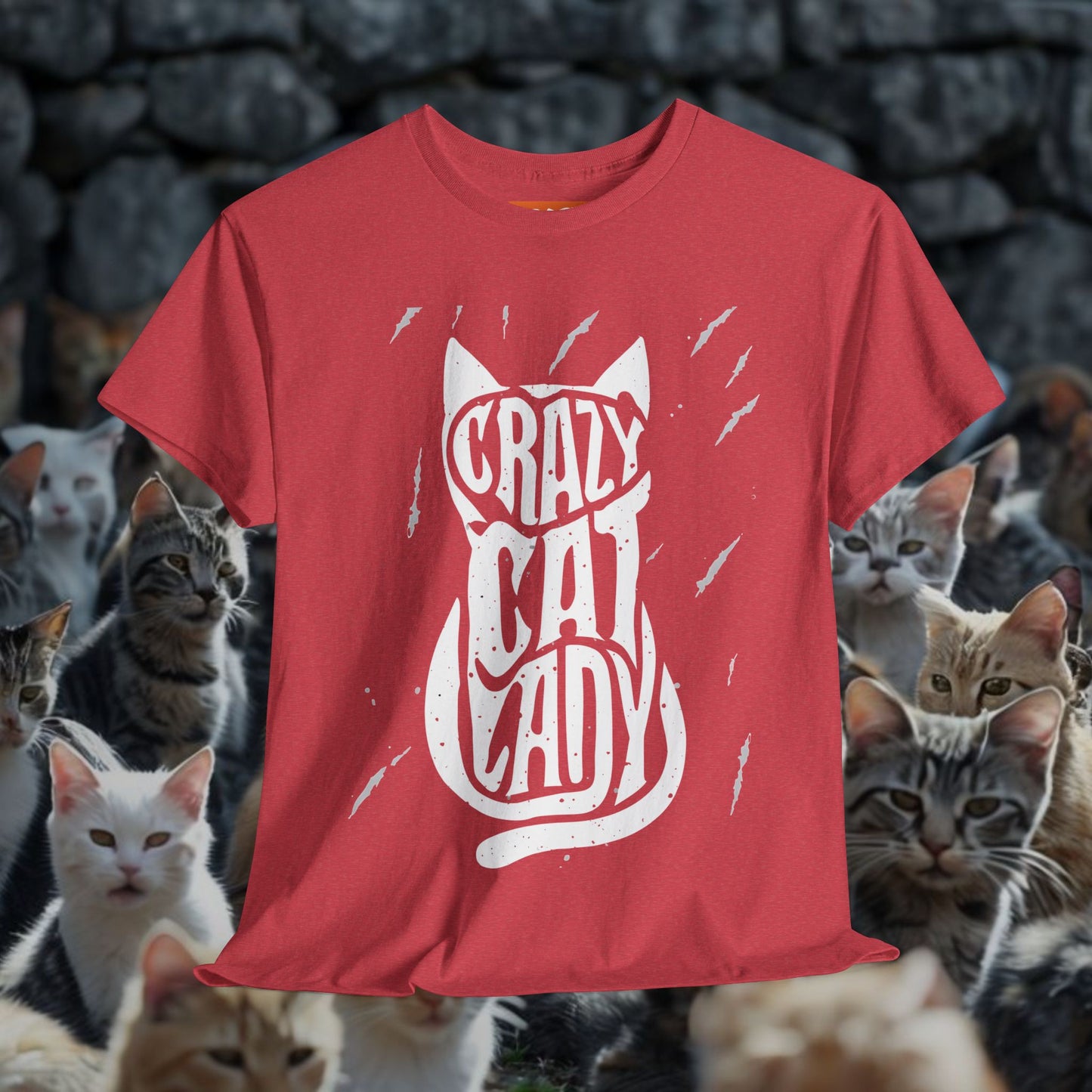 Crazy Cat Lady Unisex Heavy Cotton Tee - Perfect Gift for Cat Lovers
