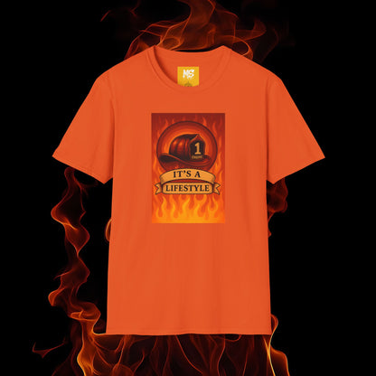 Firefighter Lifestyle T-Shirt, Cool Firefighter Tee, Unisex Graphic Shirt, Perfect Gift for Firefighters, Casual Wear, Firefighter Apparel
