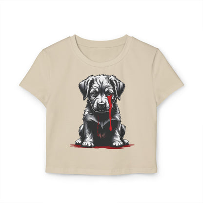 "Tearful Puppy" Women's Baby Tee