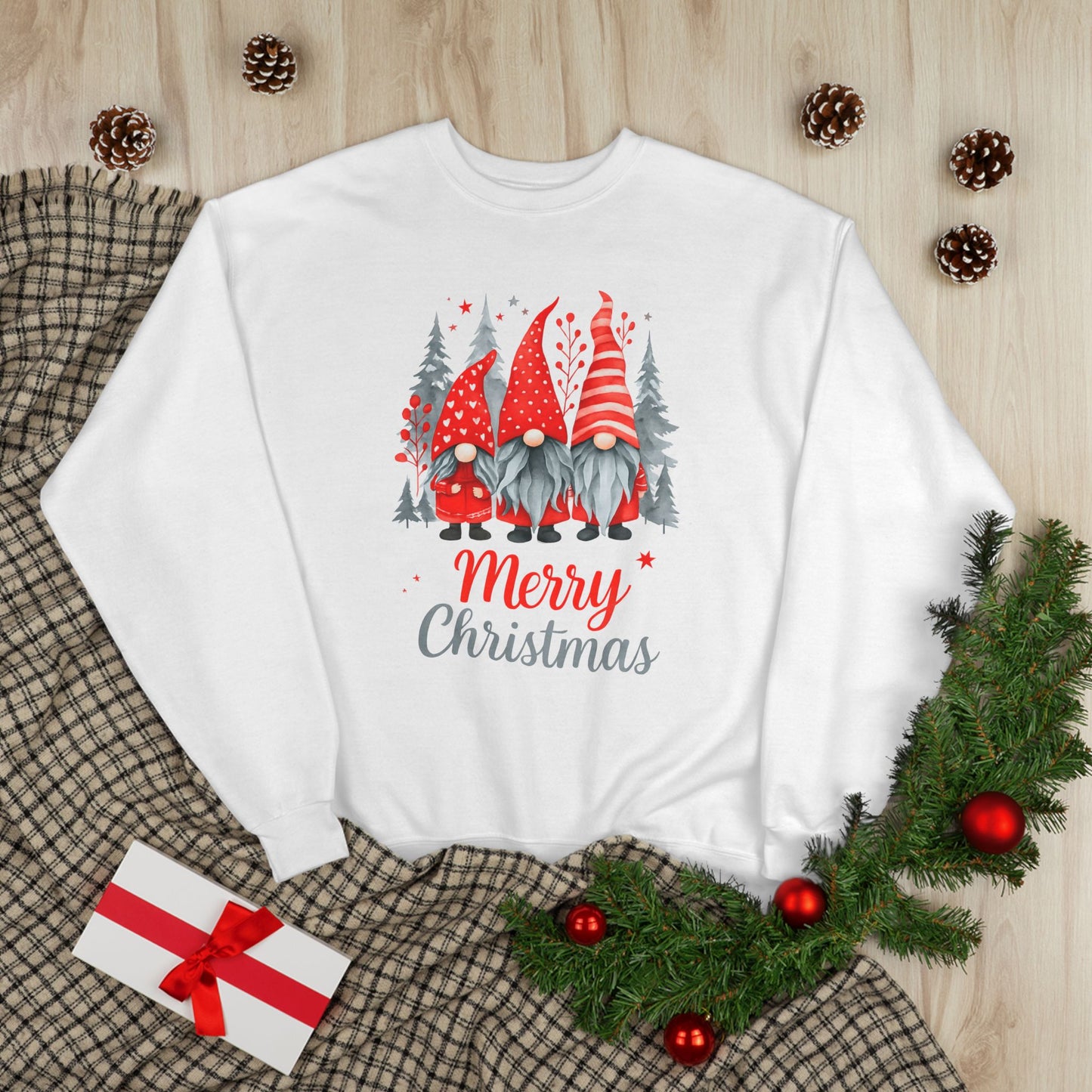 Merry Christmas Gnome Elf Crewneck Sweatshirt