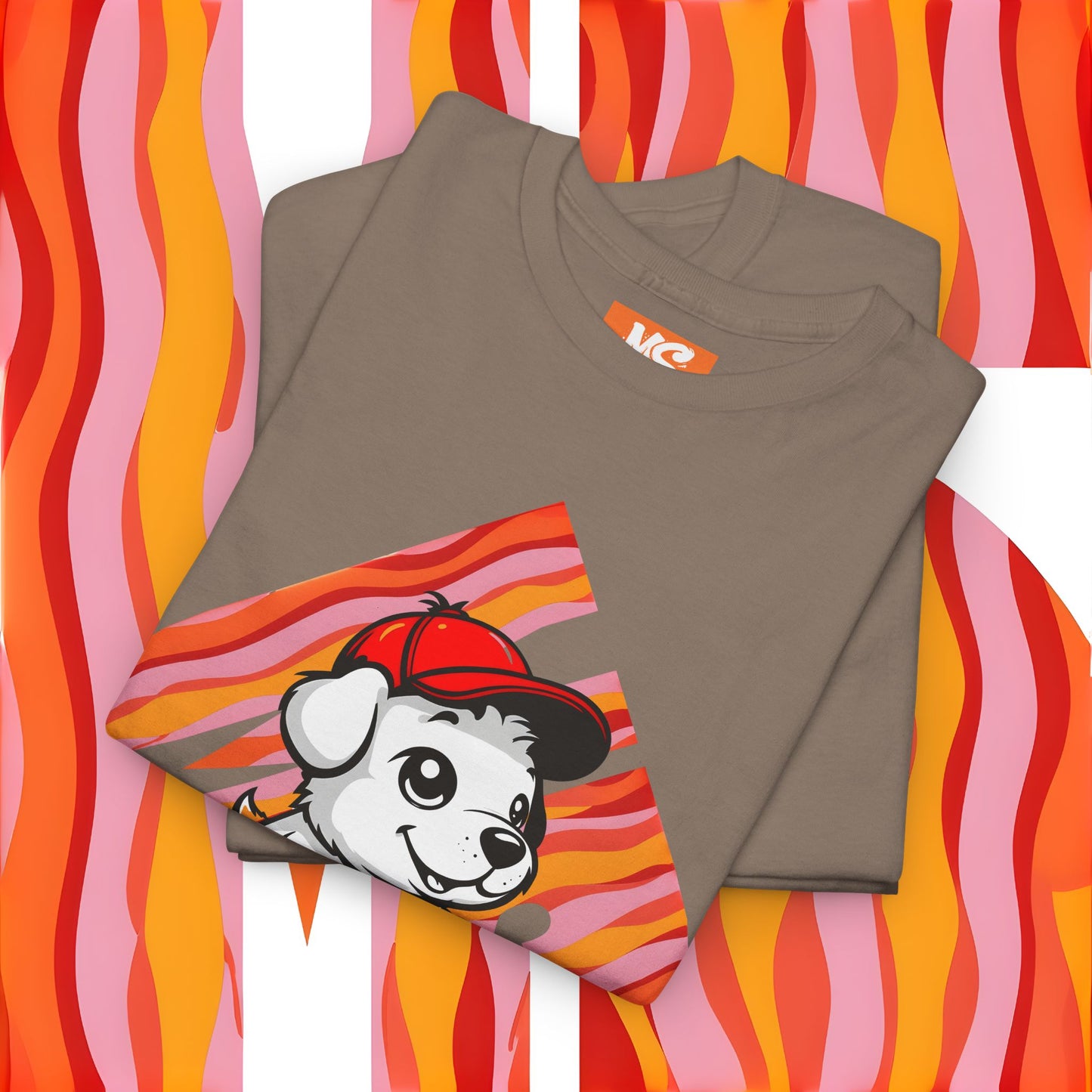 Cute Dog Illustration Unisex Heavy Cotton Tee - Perfect for Pet Lovers!
