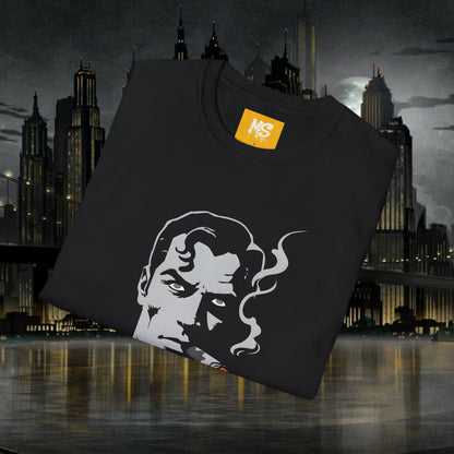 Superhero Superman Smoking Graphic T-Shirt - Unisex Softstyle