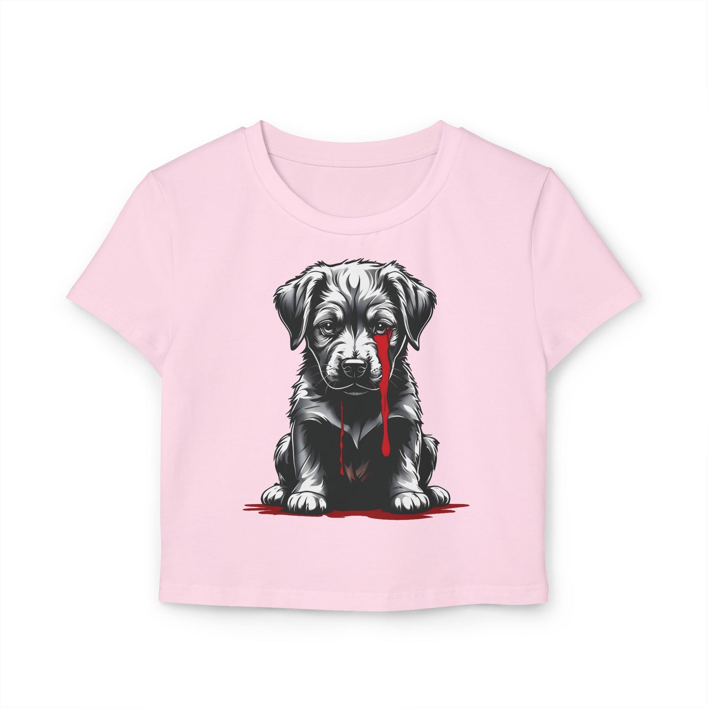 "Tearful Puppy" Women's Baby Tee