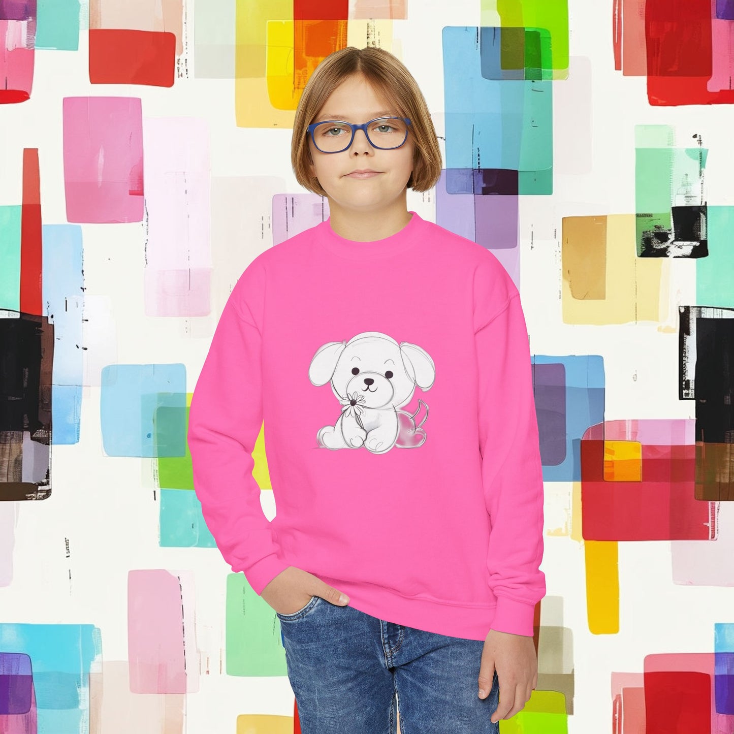 Copy of Youth Crewneck Sweatshirt Teddy Bear
