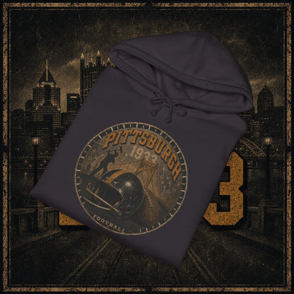 Pittsburgh Vintage Helmet Hoodie — Retro City Football Pullover