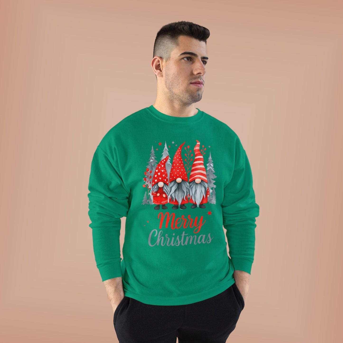 Merry Christmas Gnome Elf Crewneck Sweatshirt