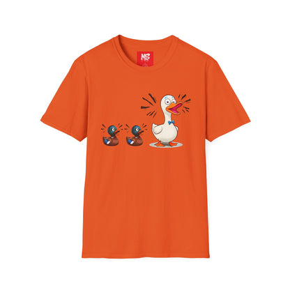 " Duck, Duck Goose" Quirky Duck Squad Unisex T-Shirt - Fun Graphic Tee for Animal Lovers