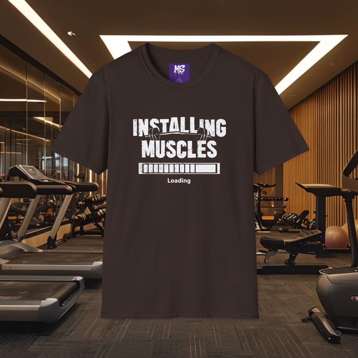 Installing Muscles Gyn Shirt Unisex Softstyle T-Shirt
