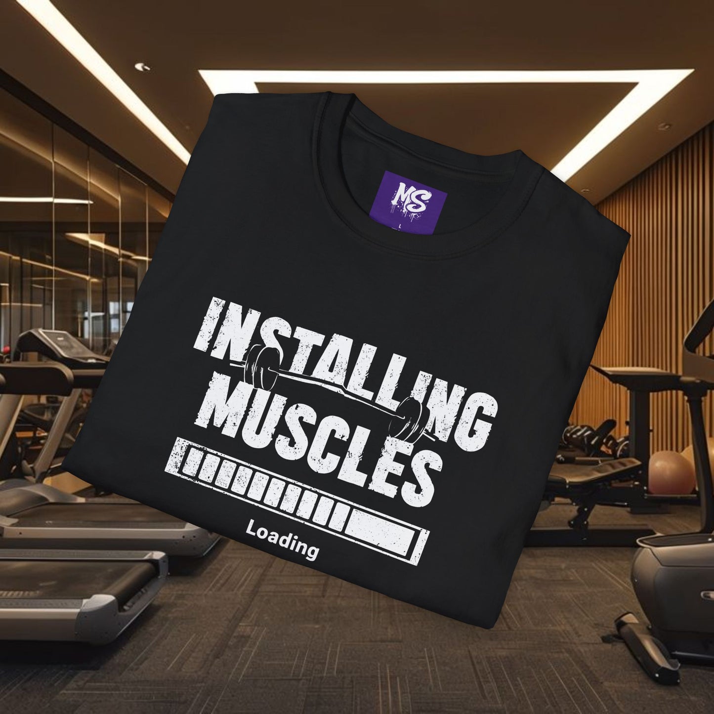 Installing Muscles Gyn Shirt Unisex Softstyle T-Shirt
