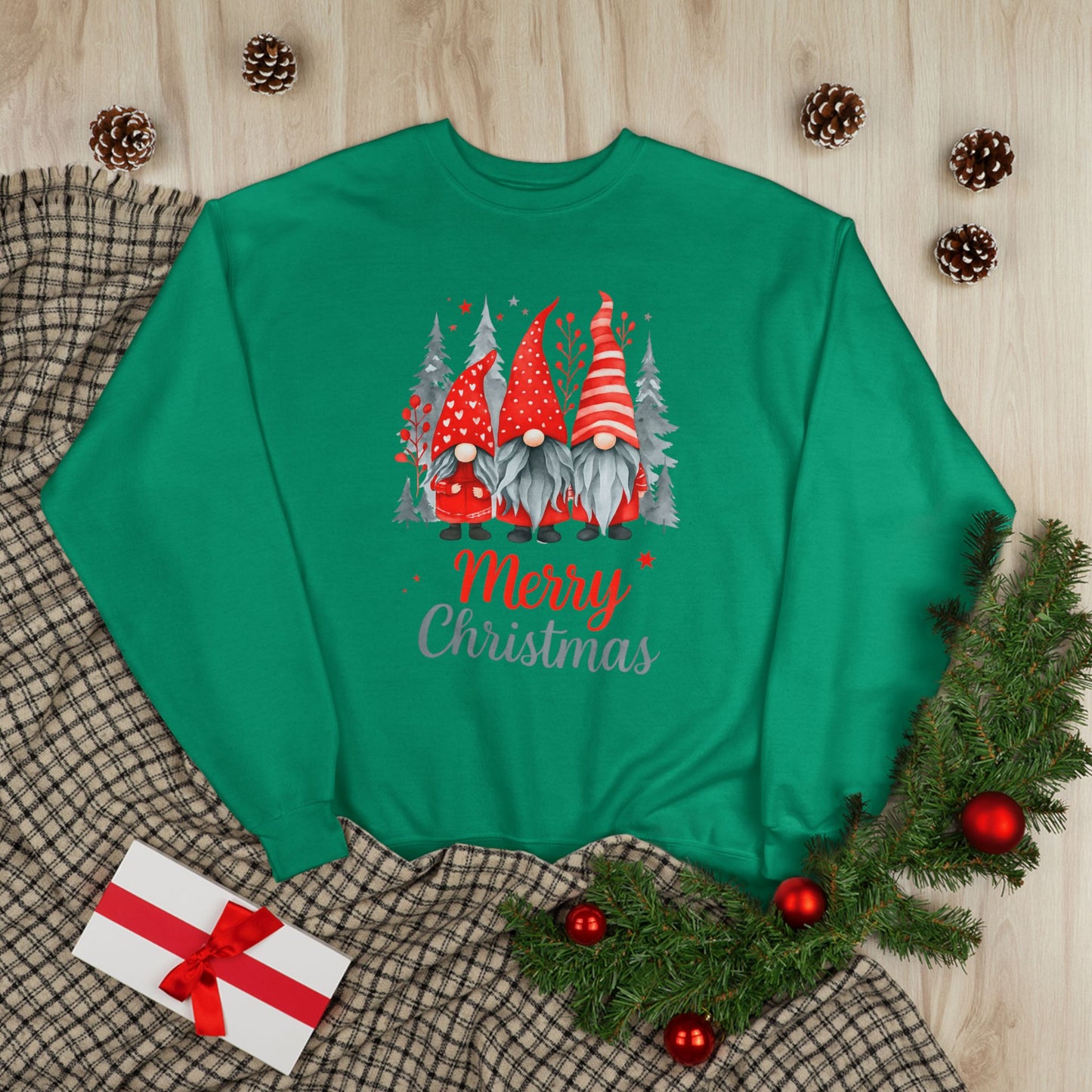 Merry Christmas Gnome Elf Crewneck Sweatshirt