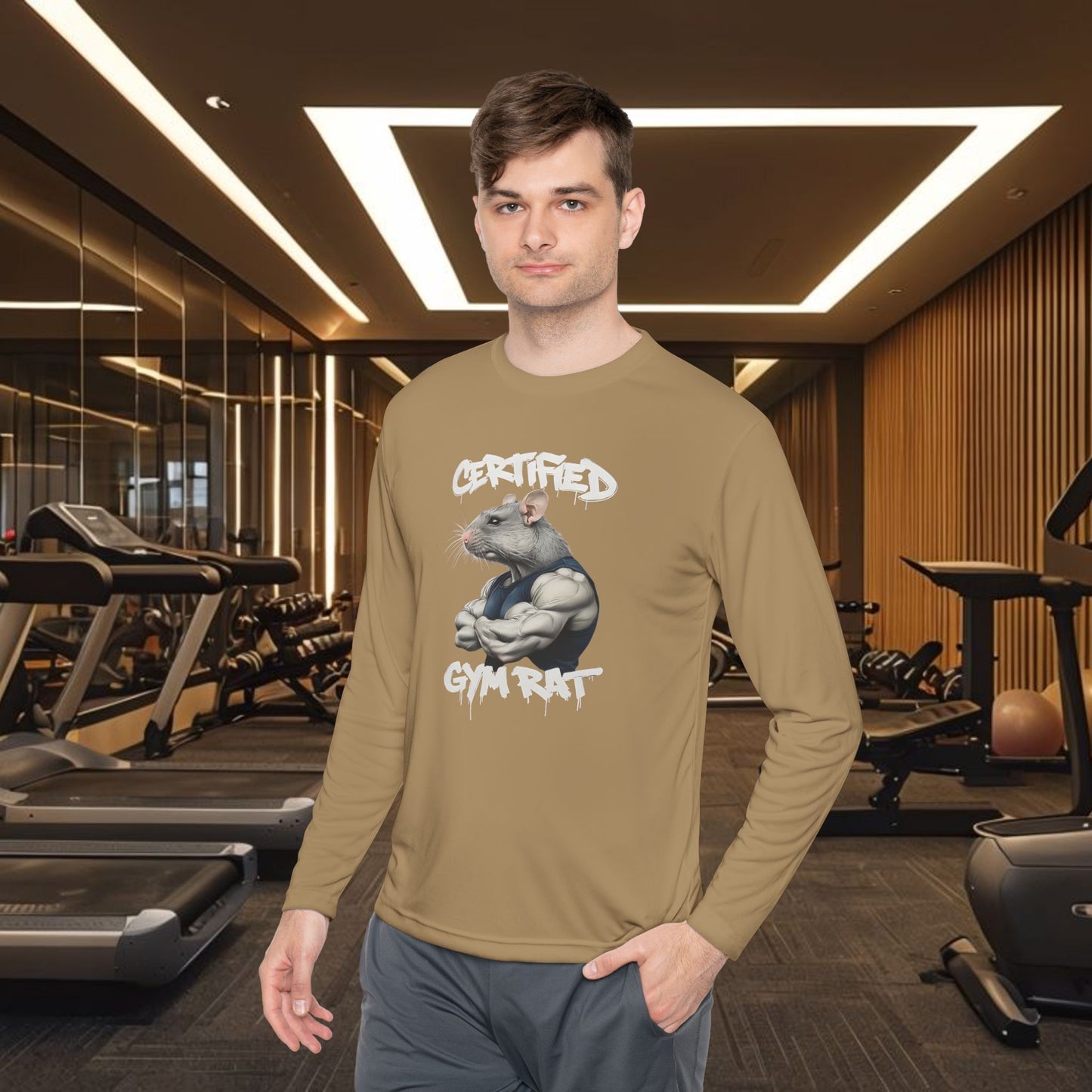 Certified Gym Rat Unisex Lightweight Long Sleeve Tee