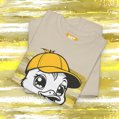 Cute Skateboarding Duck Unisex Heavy Cotton Tee