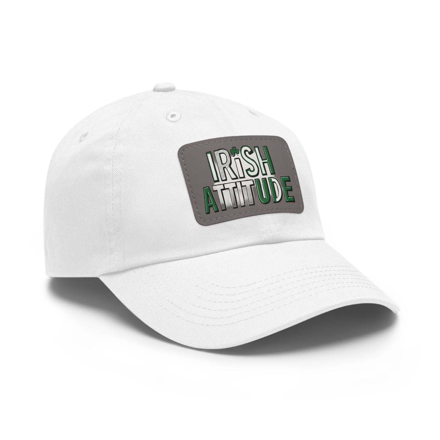Irish Attitude Dad Hat with Leather Patch | Perfect for St. Patrick's Day
