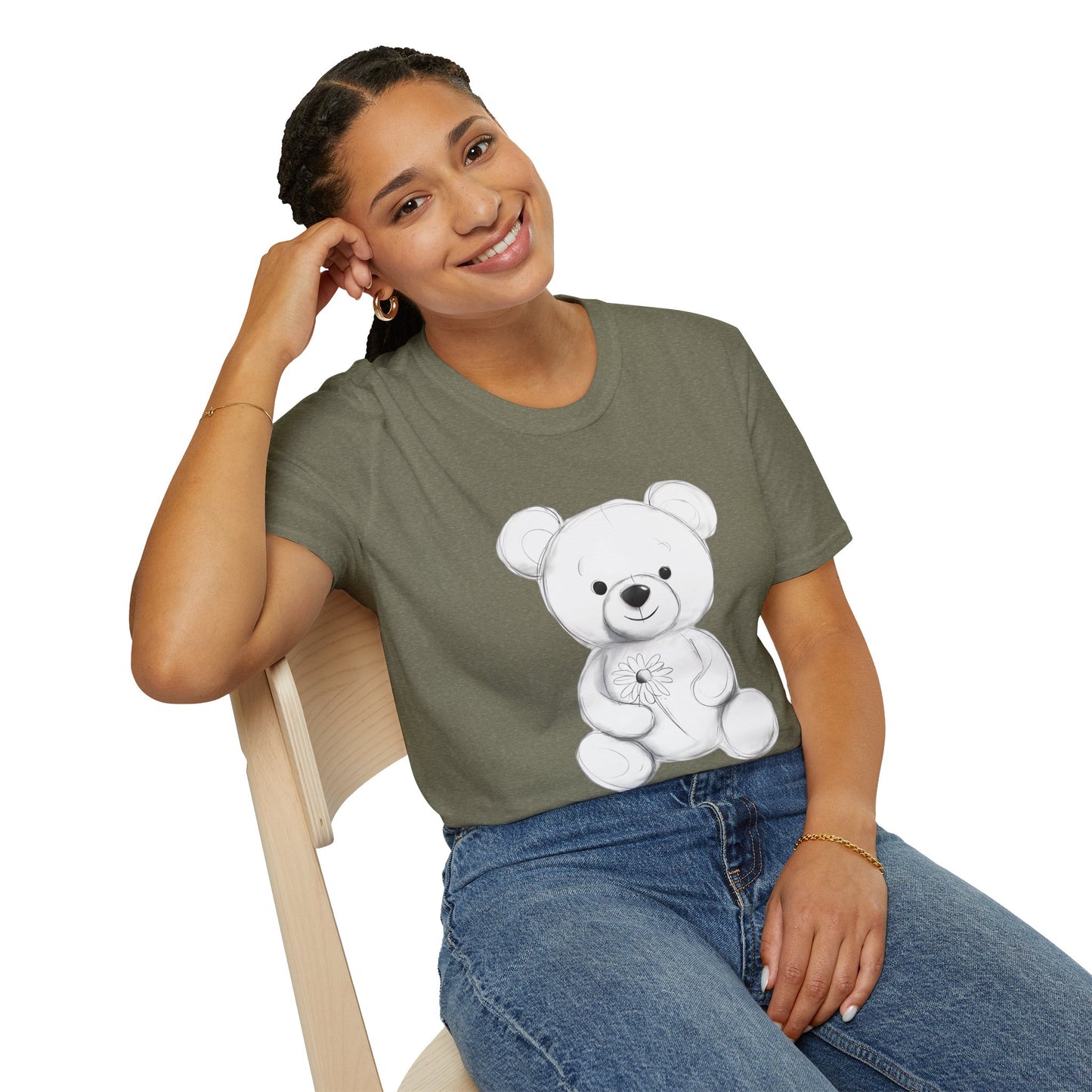 " Teddy Daisy" Unisex Softstyle T-Shirt
