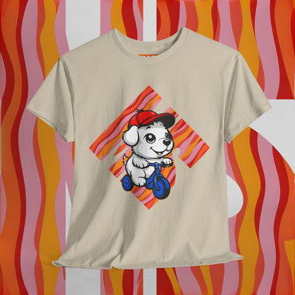 Cute Dog Illustration Unisex Heavy Cotton Tee - Perfect for Pet Lovers!