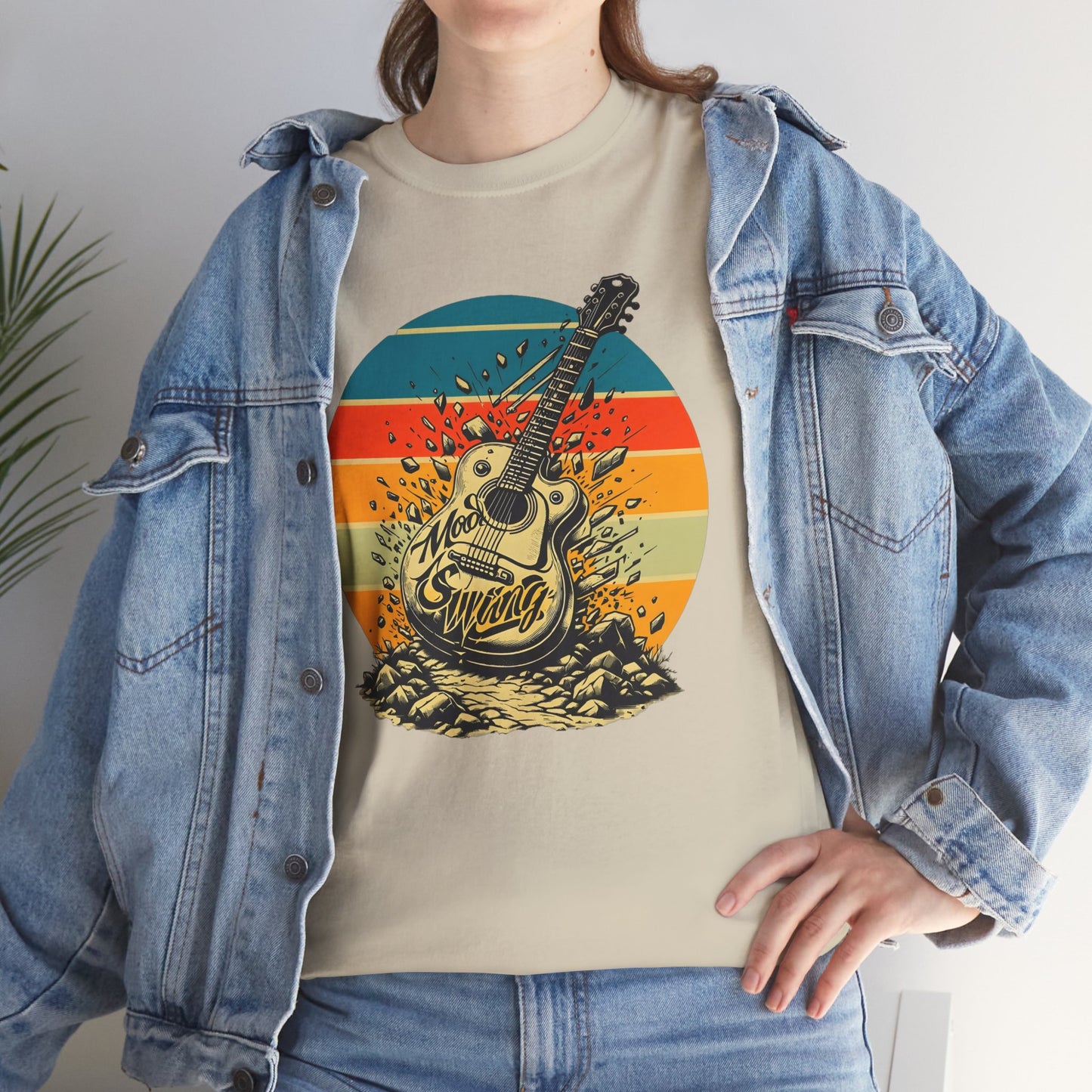 Retro Guitar Sundays Unisex Heavy Cotton Tee