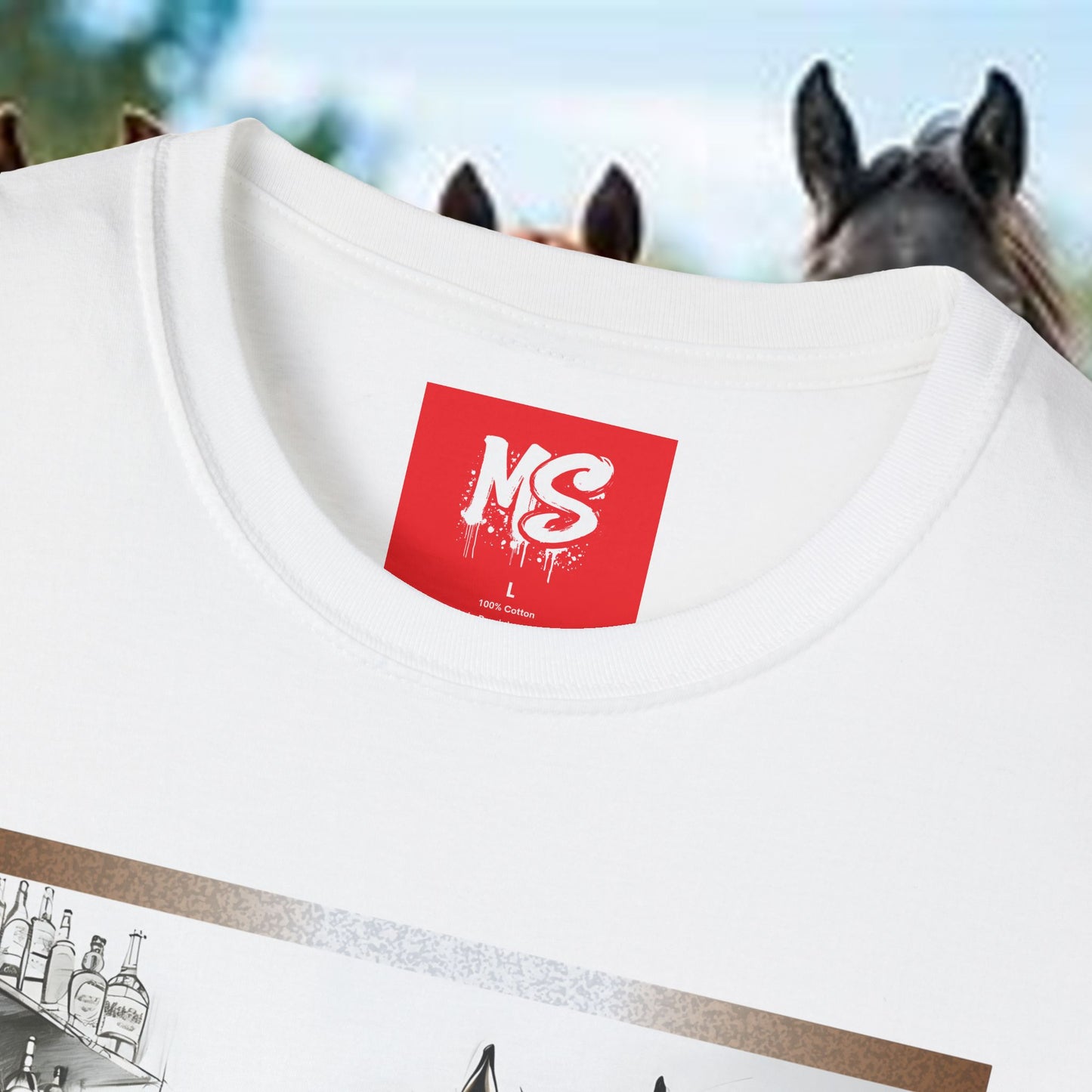 Funny Horse-Themed Unisex T-Shirt - "Why the Long Face?"