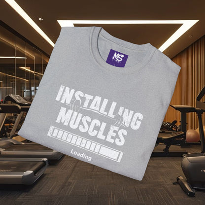 Installing Muscles Gyn Shirt Unisex Softstyle T-Shirt