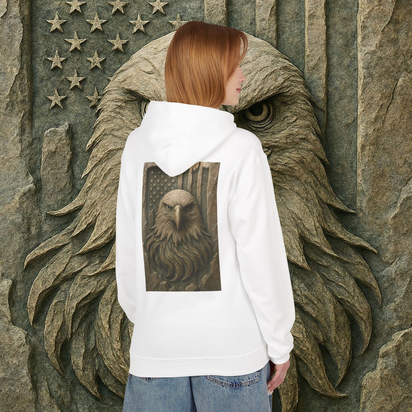 Freedom Eagle, USA, Cozy Animal Print Hoodie, Perfect for Everyday Wear, Gifts for Animal Lovers, Casual Outfits, Outdoor Adventures
