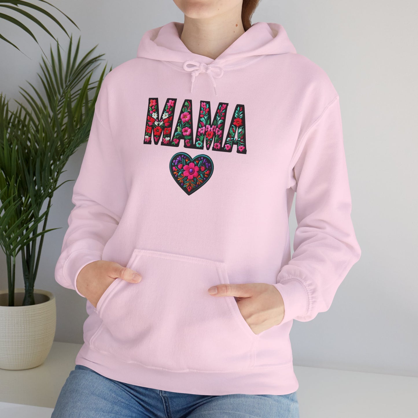 Floral Mama Hoodie - Cozy Unisex Heavy Blend™ Sweatshirt for Moms