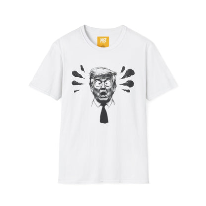 Funny Political T-Shirt - Comical Trump Graphic Tee for Election Season