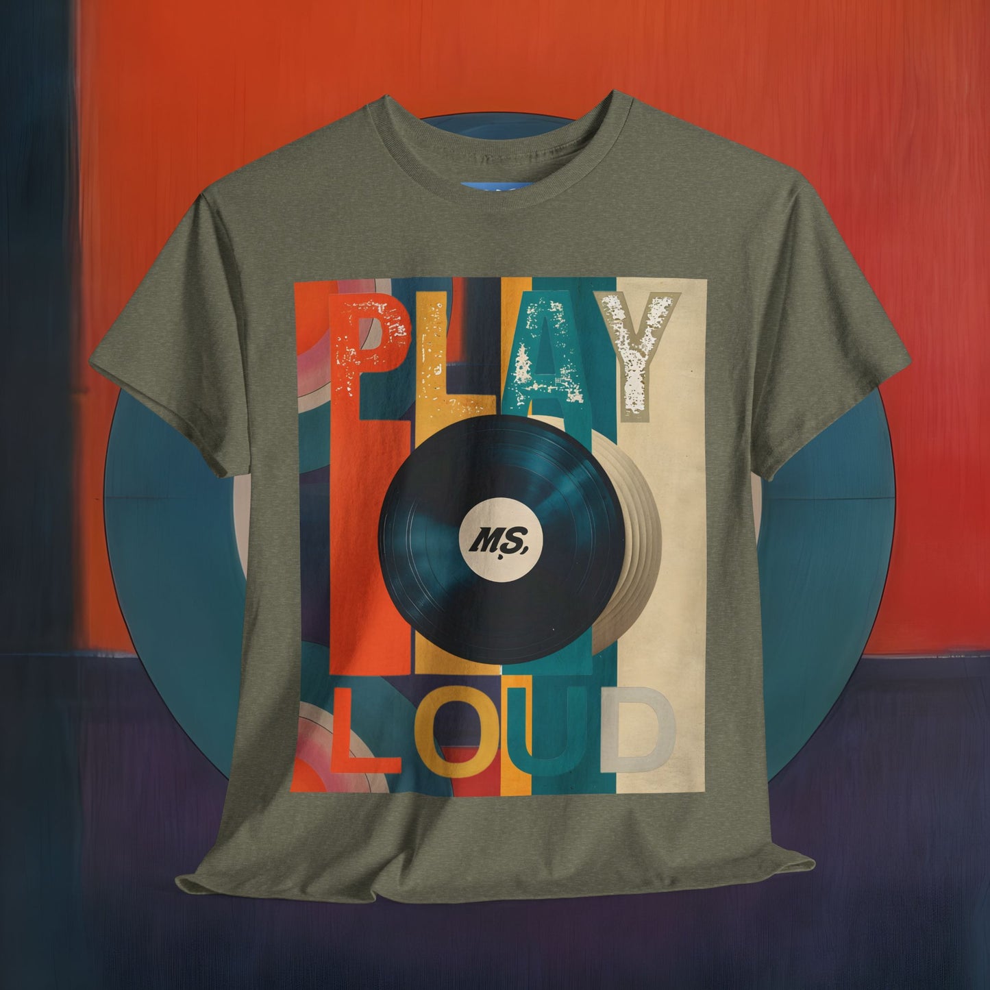 Play Loud Unisex Heavy Cotton Tee - Retro Music Graphic T-Shirt