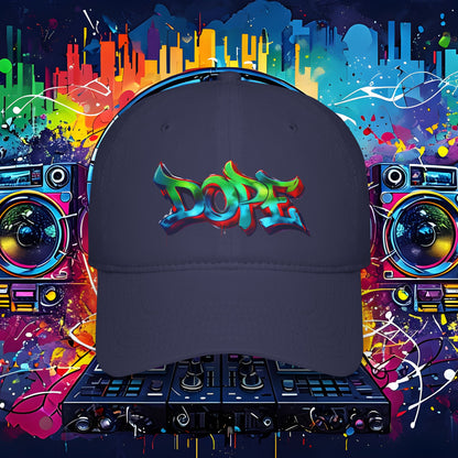 Vibrant Graffiti Low Profile Baseball Cap - DOPE Design for Streetwear & Urban Style