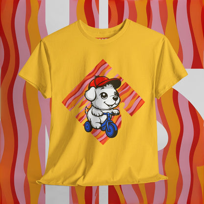 Cute Dog Illustration Unisex Heavy Cotton Tee - Perfect for Pet Lovers!