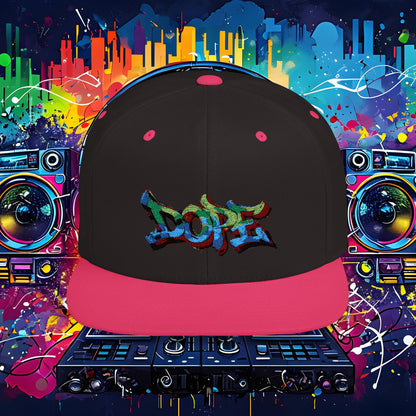 DOPE Graffiti Flat Bill Snapback Cap for Urban Style