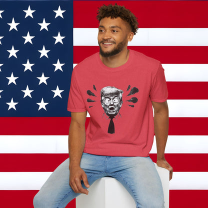 Funny Political T-Shirt - Comical Trump Graphic Tee for Election Season