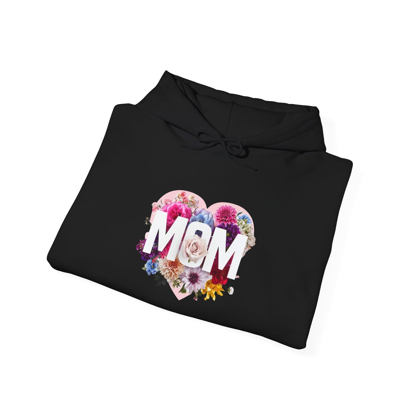 Mom Heart Floral Hoodie - Unisex Heavy Blend™ Sweatshirt for Mother's Day